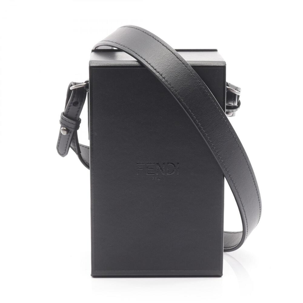 Fendi Shoulder Bag Leather Black